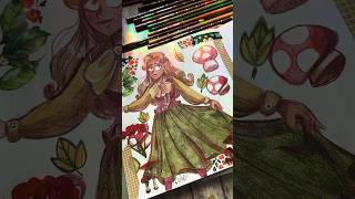 🍃🪴Designing a NaturalEarth Toned Character🍁🍂  Reviewing ARRTX’s 126 Colored Pencils [upl. by Alegnasor]