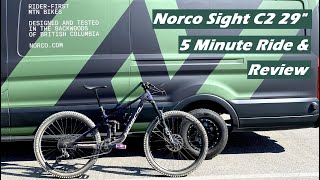 Norco Sight C2 Review  5 minute Ride amp First Impressions [upl. by Affrica]