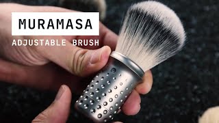 MURAMASA Adjustable Shaving Brush Discover the Perfect Brush Hair for Your Shave [upl. by Atteynad]