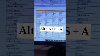 Ascending amp Descending Order with Shortcut excelwalesir exceltricks exceltips exceltraining yt [upl. by Allister804]