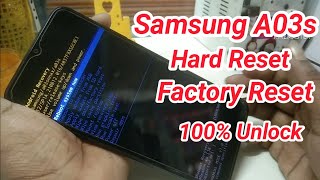 Samsung Galaxy A03s Hard ResetSamsung A03s A037F Factory ResetRemove Screen LockErase All Data [upl. by Eseerahs827]