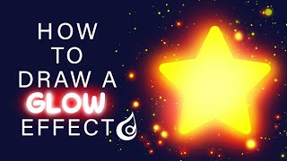 HOW TO DRAW A GLOW EFFECT  DRAWING STARS  Tutorial for beginners [upl. by Moreville]