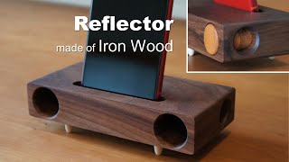 Acoustic amplifier phone stand with Ironwood Reflectors [upl. by Oijimer]