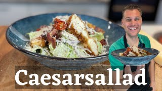 Sommarens caesarsallad med hemmagjord caesardressing  MatPoolen [upl. by Arytas860]