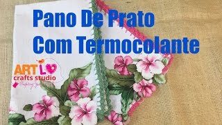 Pano de prato Com Termocolante  Tea Towel With iron On Vinyl E 30 [upl. by Bertram]