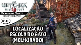 The Witcher 3  Conjunto da Escola do Gato Melhorado Completo Equipamentos 03 [upl. by Ainer]