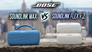 Bose Soundlink Max VS TWO Soundlink Flex Stereo Pair [upl. by Richelle]