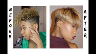 HOW TO SILK PRESS NATURAL SHORT HAIR  WASH ROUTINE  CHICMARIE [upl. by Aicile]