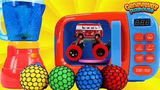 Toy Learning Video for Toddlers Learn Colors with Toy Cars Monster Trucks and Gumballs [upl. by Llennor]