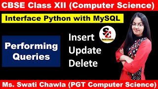 Performing Insert Update Delete queries using cursor  Interface Python with MYSQL Class 12 [upl. by Auhs940]