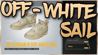 HOW TO MAKE OffWhite Air Jordan 4 quotSailquot IN NBA 2K22 NBA 2K22 Shoe Creator [upl. by Odnumde]