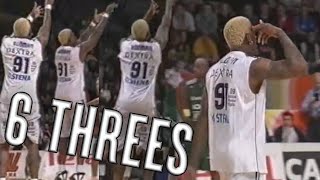 Dennis Rodman Hits 6 3Pointers quotCURRY MODEquot [upl. by Gariepy]