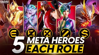 TOP 5 META HEROES FROM EVERY ROLE TO BAN OR PICK IN SEASON 32 [upl. by Itnava715]