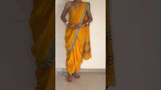 Double Kashta Nauvari draping nauvarisaree saree sareelove GroomingwithUtkarsha [upl. by Anivas855]