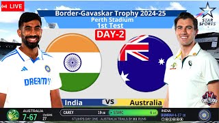 🔴 Live India Vs Australia – 1st Test Match Full Coverage  IND Vs AUS Live indvsaus cricket [upl. by Nonnahsal]