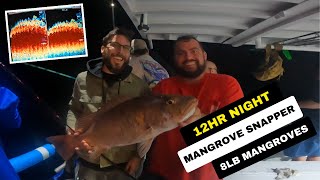 12 Hour Night Fishing Trip  8 Pound Mangrove Snapper  Hubbards Marina [upl. by Idnic]