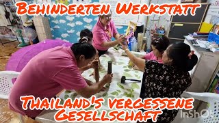 Wir besuchen eine Behindertenwerkstatt in Thailand die natürliche Stoffe und Farben benutzt [upl. by Tamiko]