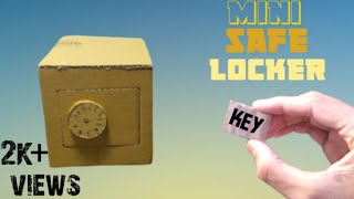 How To Make cardboard Mini Safe locker  DIY cardboard mini safe locker [upl. by Newberry]