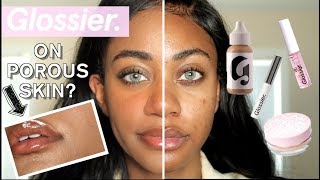 GLOSSIER on PorousTextured skin FULL FACE REVIEW [upl. by Ynehpets779]