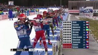 WHAT A PHOTOFINISH  Biathlon World Cup 2016 Week 4Day 3  Womens 125km Mass Start race [upl. by Ylenaj]