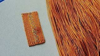 Gold work embroidery  Gold work for beginners  Gold stitch [upl. by Nahta368]