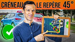 Réussir un Créneau  Le Repère des 45° Permis 2024 [upl. by Naired516]