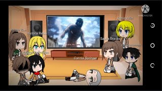 Past Aot react to Eren first Transformation Scene Part 1 [upl. by Lamp]