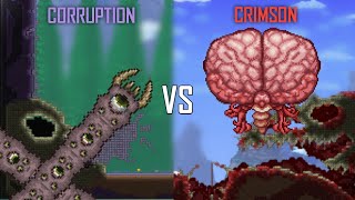 Crimson vs Corruption Which evil biome is better  Biome Battle Terraria [upl. by Prospero]