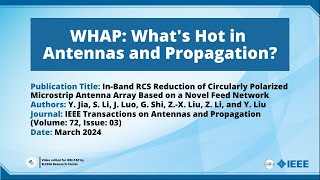 InBand RCS Reduction of Circularly Polarized Microstrip Antenna Array Based on a Novel Feed Network [upl. by Odragde658]