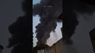 Fire Accident huge smoke polluting Air shorts youtubeshorts [upl. by Suaeddaht600]