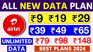 Airtel New Data Plan  Airtel Unlimited Free Data  Only Data Pack 2024  Airtel All Data Recharge [upl. by Droflim]