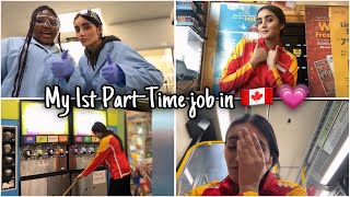 My First Parttime Job in 🇨🇦1 month baad VLOG🥲My Busy Routine VLOG 🇵🇰✈️🇨🇦 [upl. by Henke]