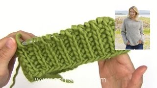 How to knit false English rib on circular needles [upl. by Koziara]