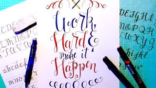 Faux Calligraphy Hand Lettering Lesson [upl. by Korwun]