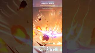 Dodge Training Goldflame Qucusaur Tyrant shorts genshinimpact [upl. by Ybsorc]