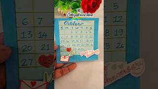 📆Calendar card gift card ideasScrapbook ideas ✨ diy youtubeshorts shortspapercraft [upl. by Odlauso]