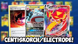 Centiskorch VMAX Combos Really Well With Electrode GX Darkness Ablaze PTCGO [upl. by Anivlac]