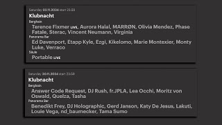 Berghain and Panorama Bar November 2024 program [upl. by Nehgam]