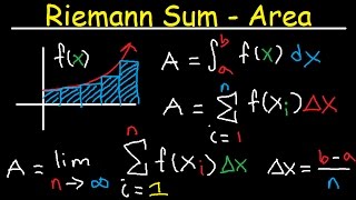 Riemann Sums  Midpoint Left amp Right Endpoints Area Definite Integral Sigma Notation Calculus [upl. by Ringe]