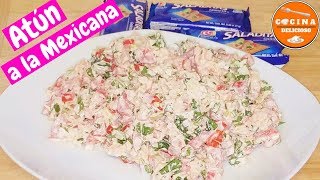 🍅Como hacer Atún a la Mexicana Fácil Mexican Tuna recipe Cocina Delicioso con Reina [upl. by Nywled15]