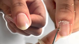 HOW TO CUT CUTICLES AT HOME  How I Use Cuticle Nippers [upl. by Nahsyar]