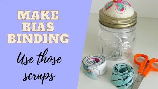 Bias Binding Tutorial from Scrap Fabric [upl. by Cecilia756]