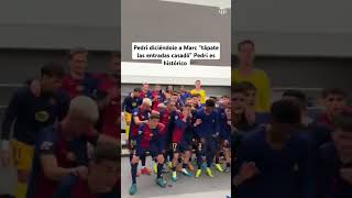 La celebración del Barcelona del clásico es historia fcbarcelona viralfutbol realmadrid laliga [upl. by Anelys]