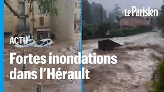 Les images impressionnantes des inondations dans lHérault [upl. by Enyad]