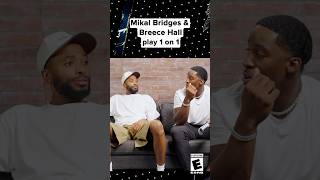 Mikal Bridges Plays Breece Hall 1v1 on NBA 2K25 👀🎮 [upl. by Cthrine344]