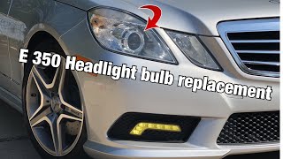 How to change headlamp bulbs in your Mercedes E class [upl. by Avilys]