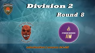 Atlasbasket  Div 2Round 8  BASKETBALL FREAKS VS ATHENIAN WARRIORS [upl. by Niela]