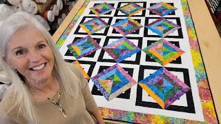 Donnas New FREE quotDiamond Popsquot Quilt Pattern [upl. by Shanda707]