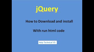 jQuery  How to download and install in windows 10 [upl. by Renae827]