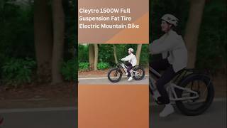 Cleytro 1500W Full Suspension Fat Tire Electric Mountain Bike shorts [upl. by Silloc]